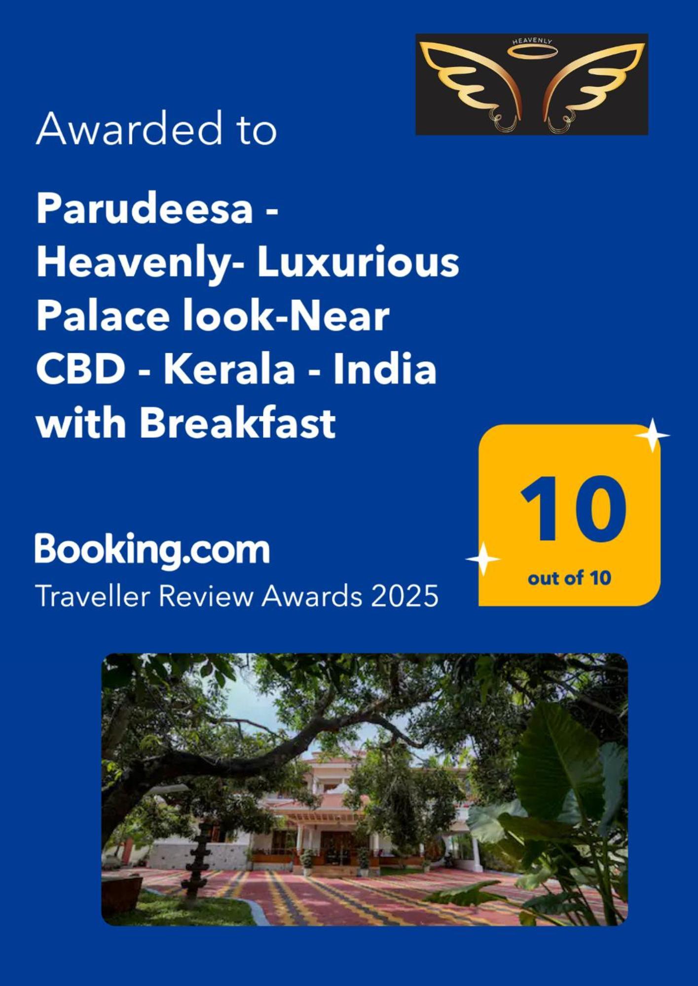 Parudeesa - Heavenly- Luxurious Palace Look-Near Cbd - Kerala - India With Breakfast Kāladi Exterior foto